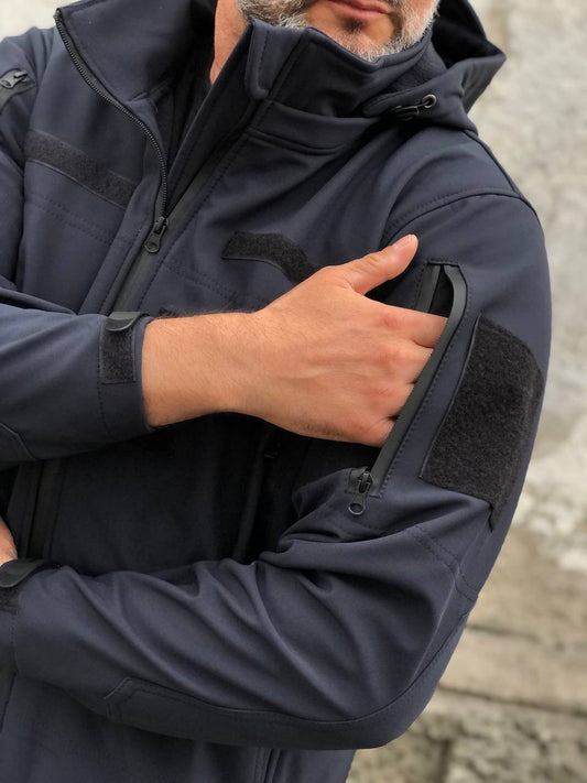 Тактична куртка Soft Shell UKR-TEC ДСНС темно-синя
