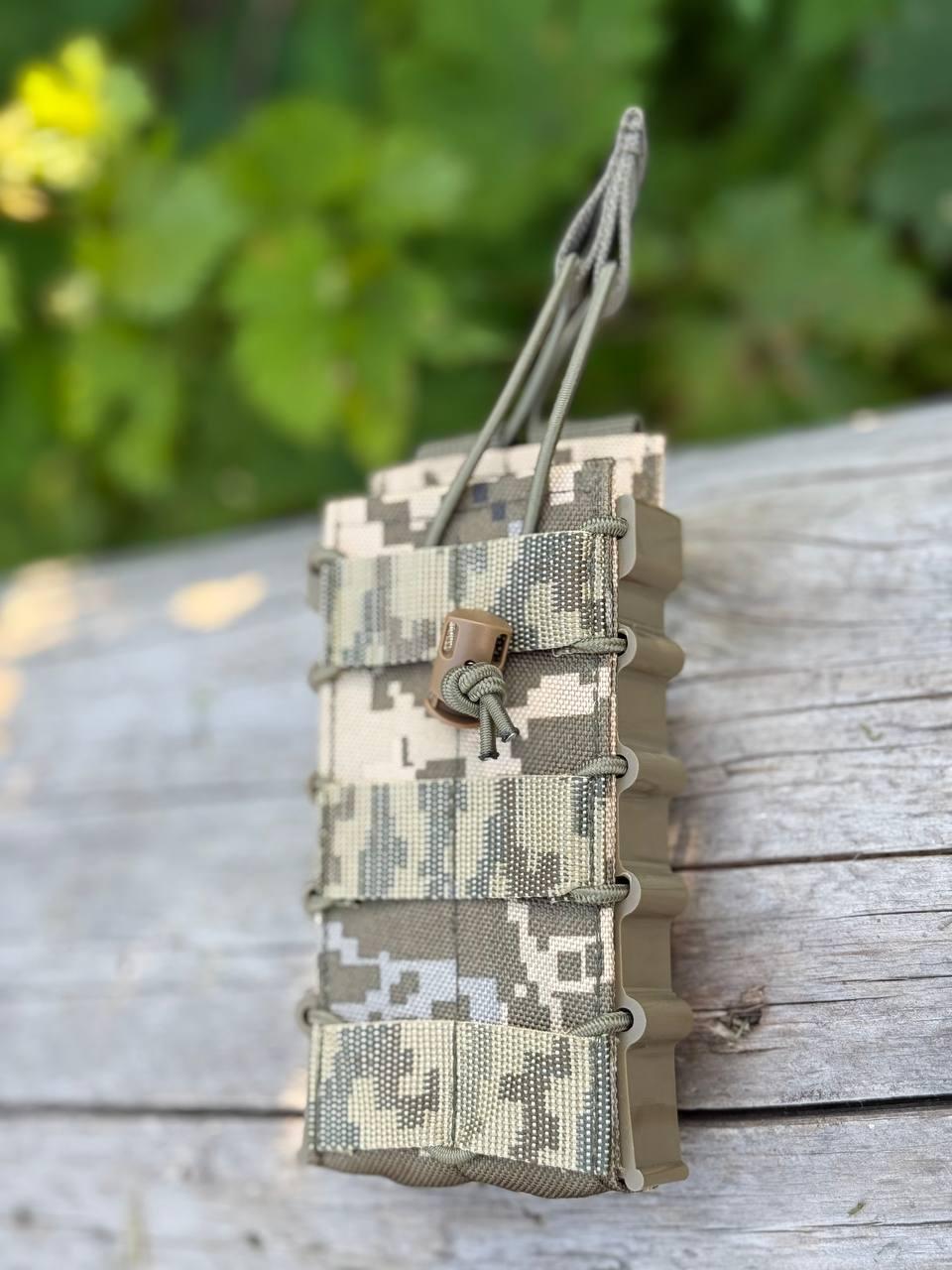 Підсумок із системою кріплення MOLLE і жорстким стінками в кольорі Піксель/Мультикам