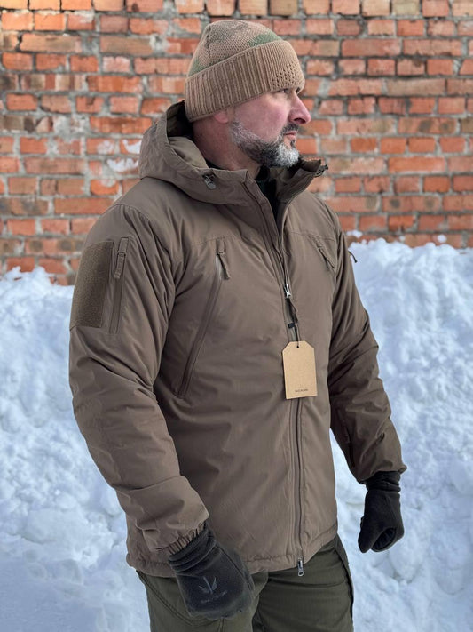 Зимова тактична куртка 2.0 YINREN Scorpion (Gore Windstopper + G-Loft утеплювач) Койот