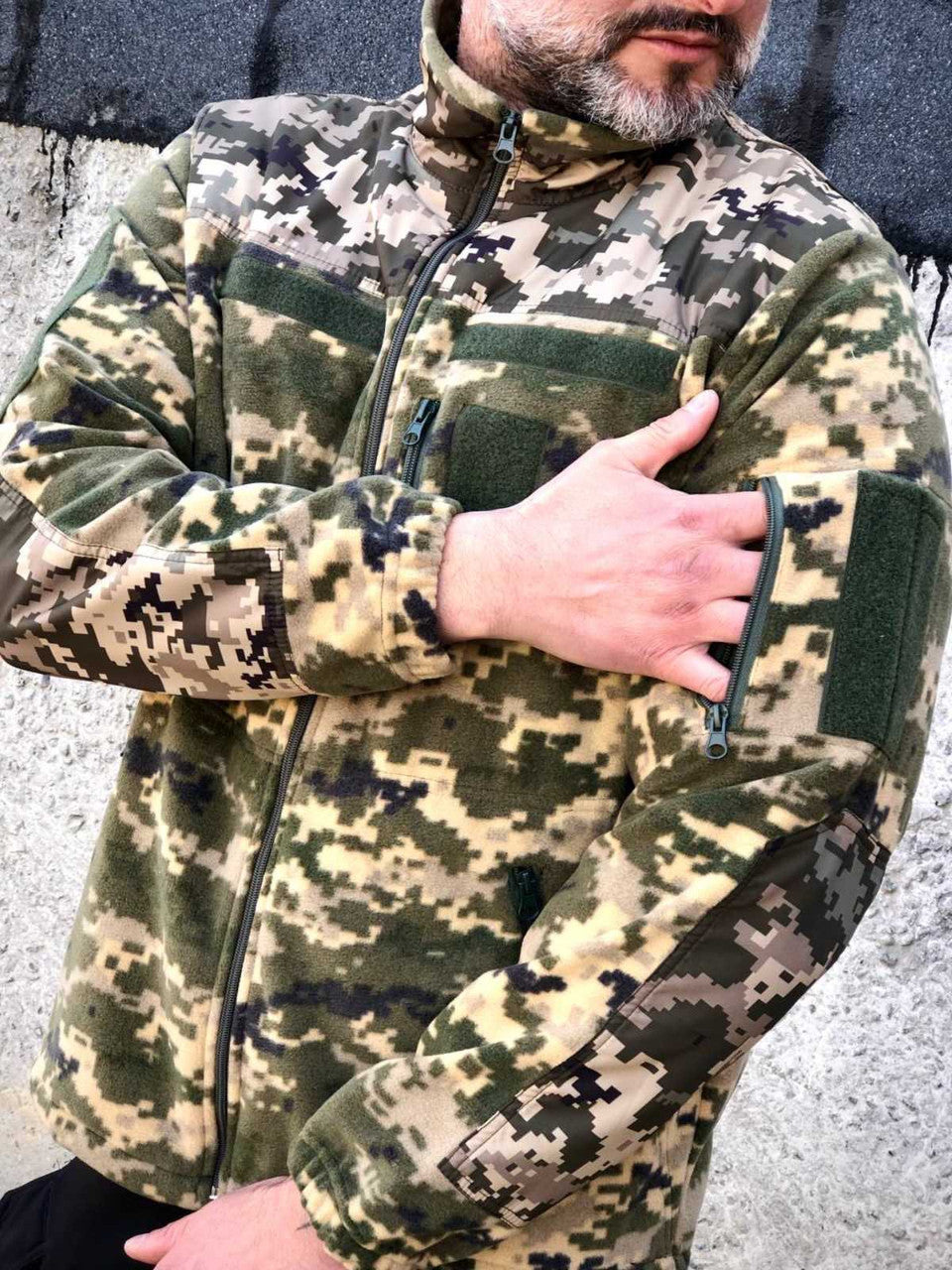 Кофта тактична флісова піксель