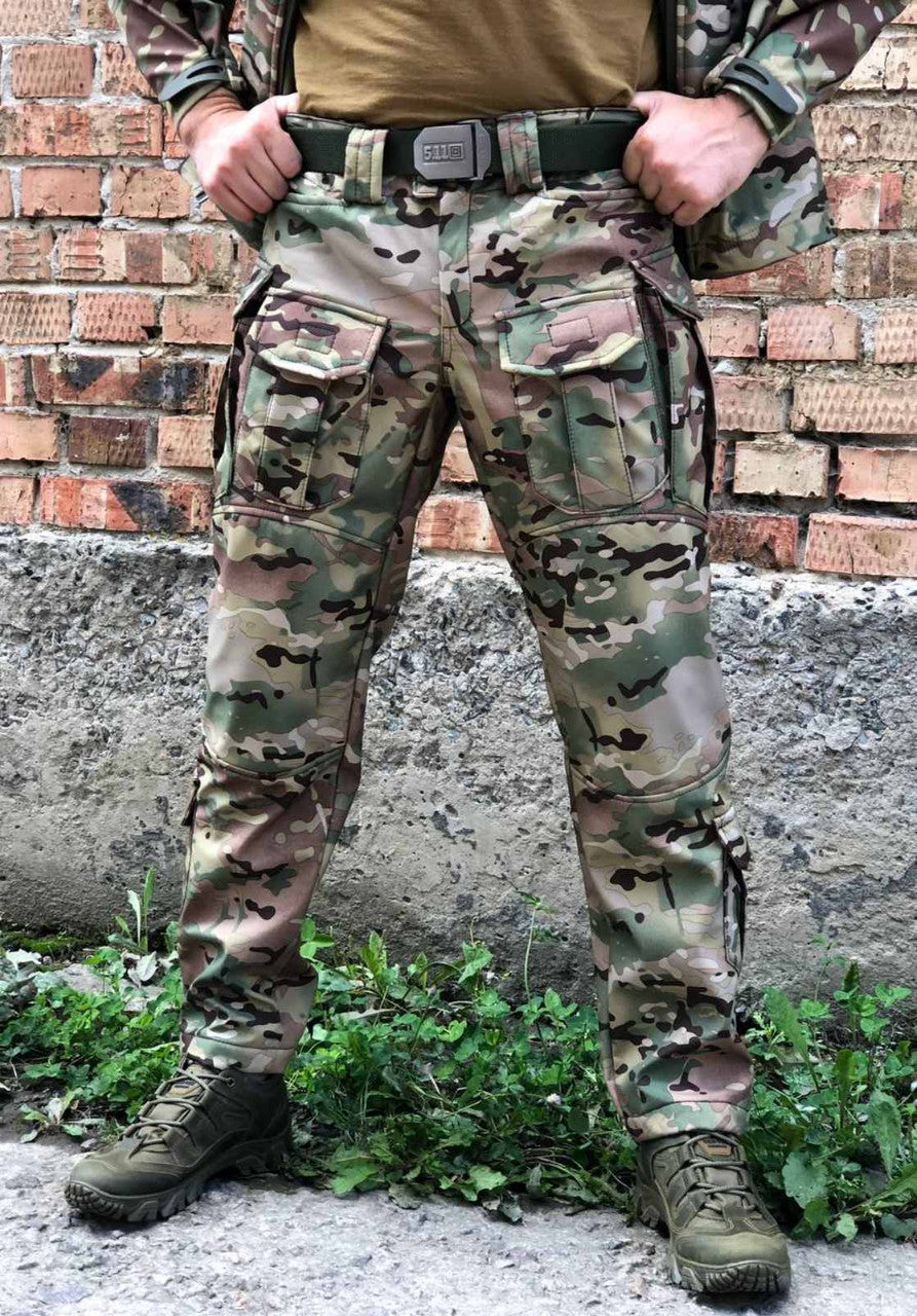 Штани тактичні Soft Shell UKR-TEC Ягуар, мультикам