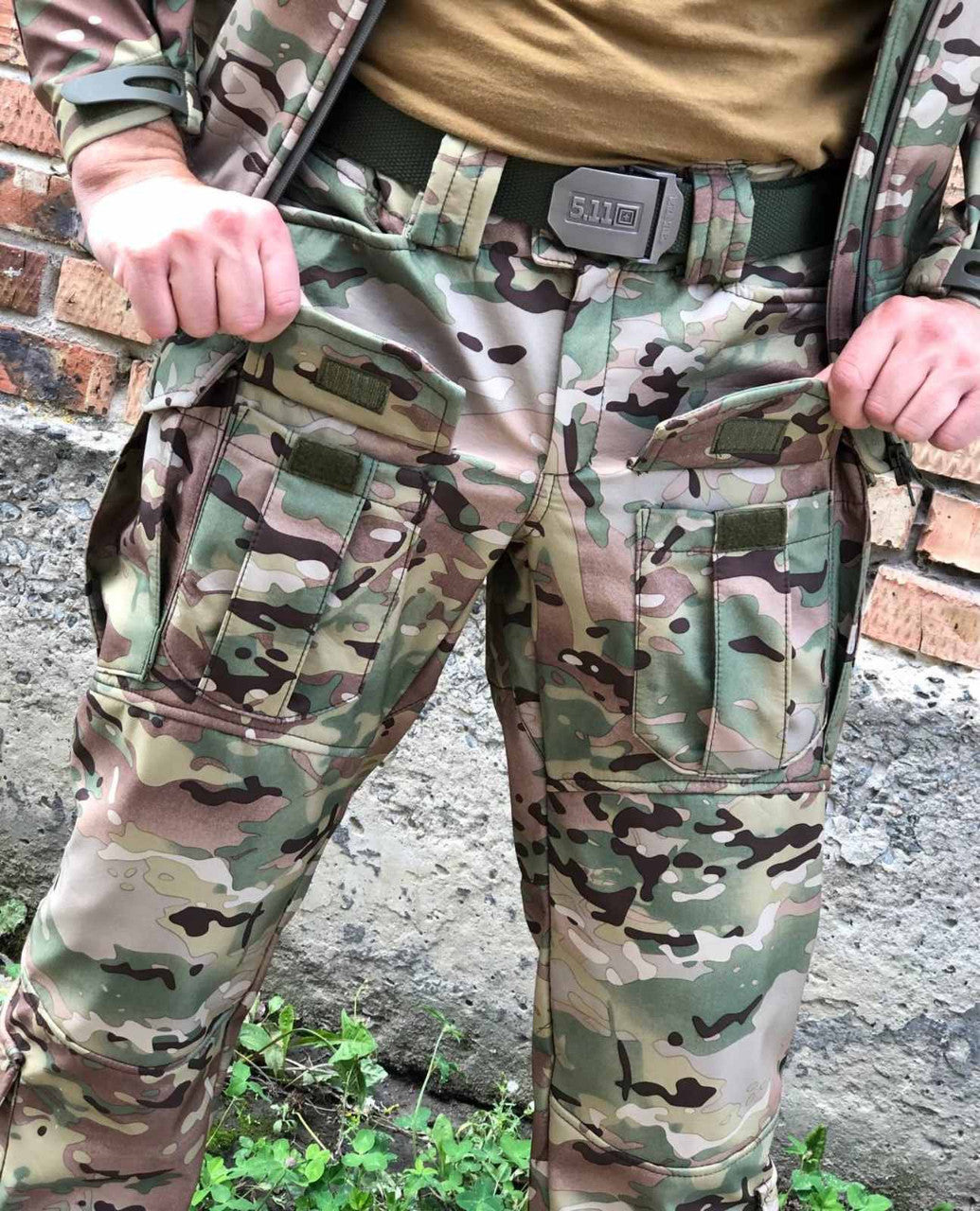 Штани тактичні Soft Shell UKR-TEC Ягуар, мультикам