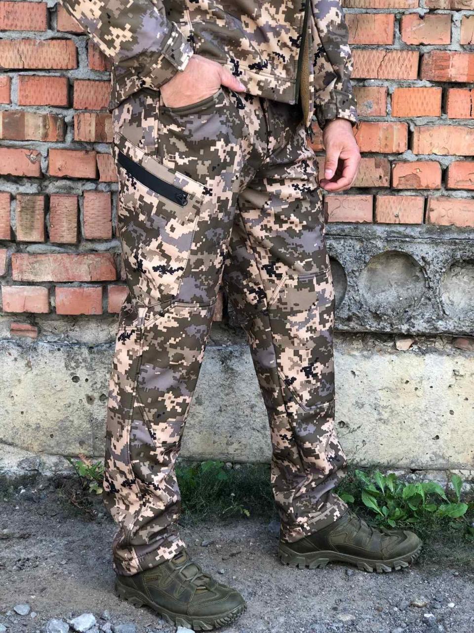 Тактичні штани Soft Shell \ піксель
