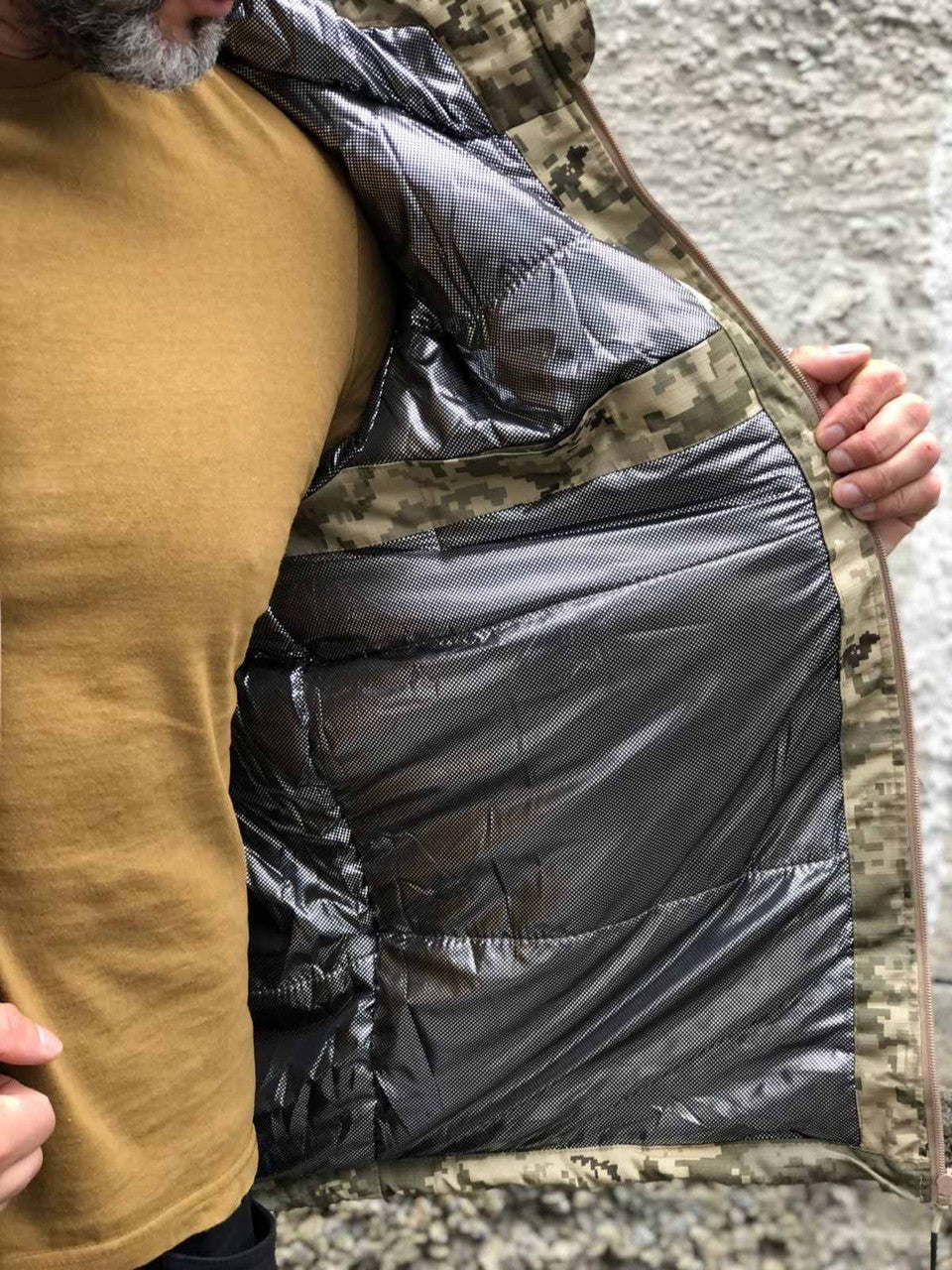 Зимова тактична військова куртка Army Omni-Heat, піксель.