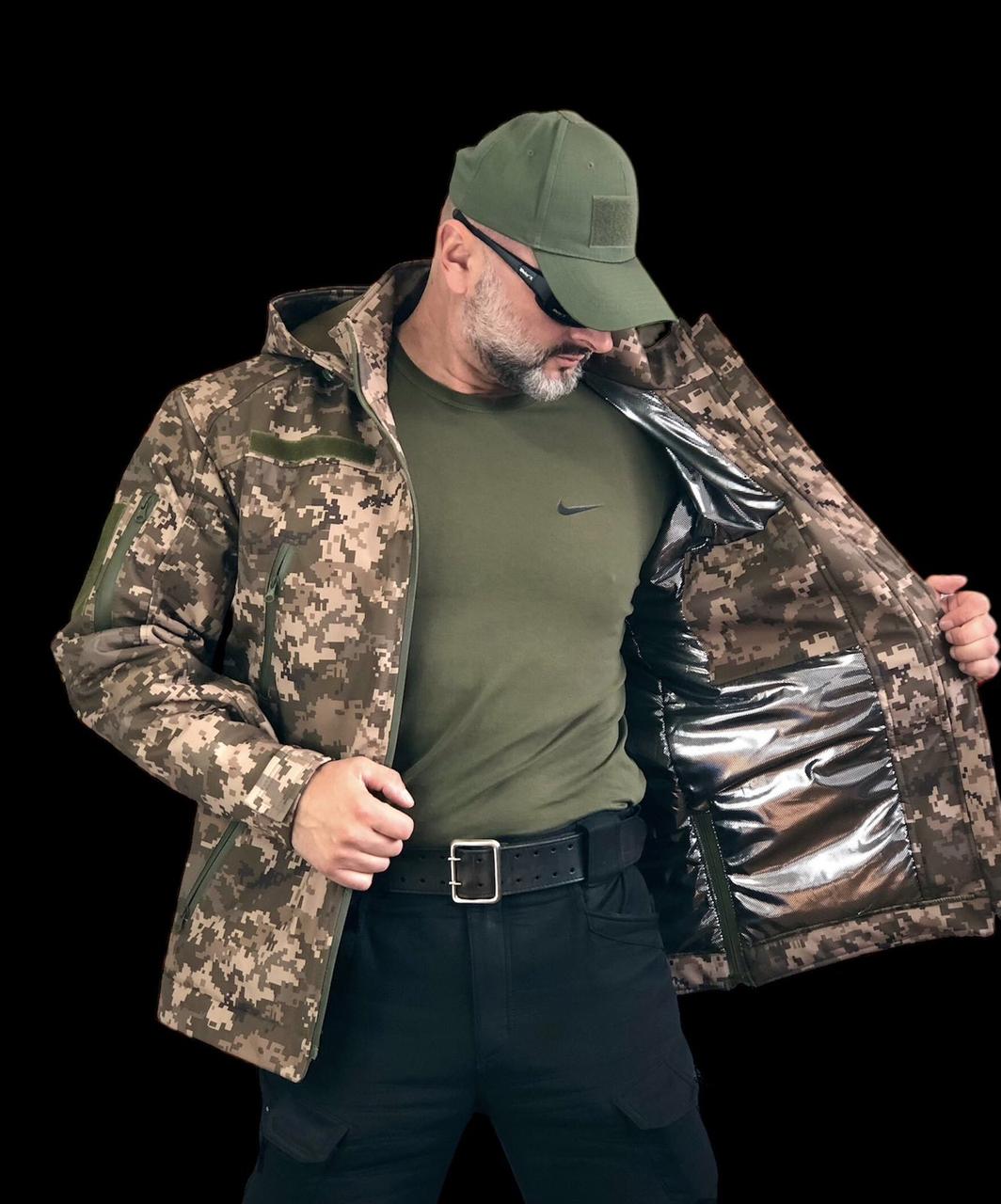 Куртка зимова UKR-TEC slimtex \ omni-heat, піксель