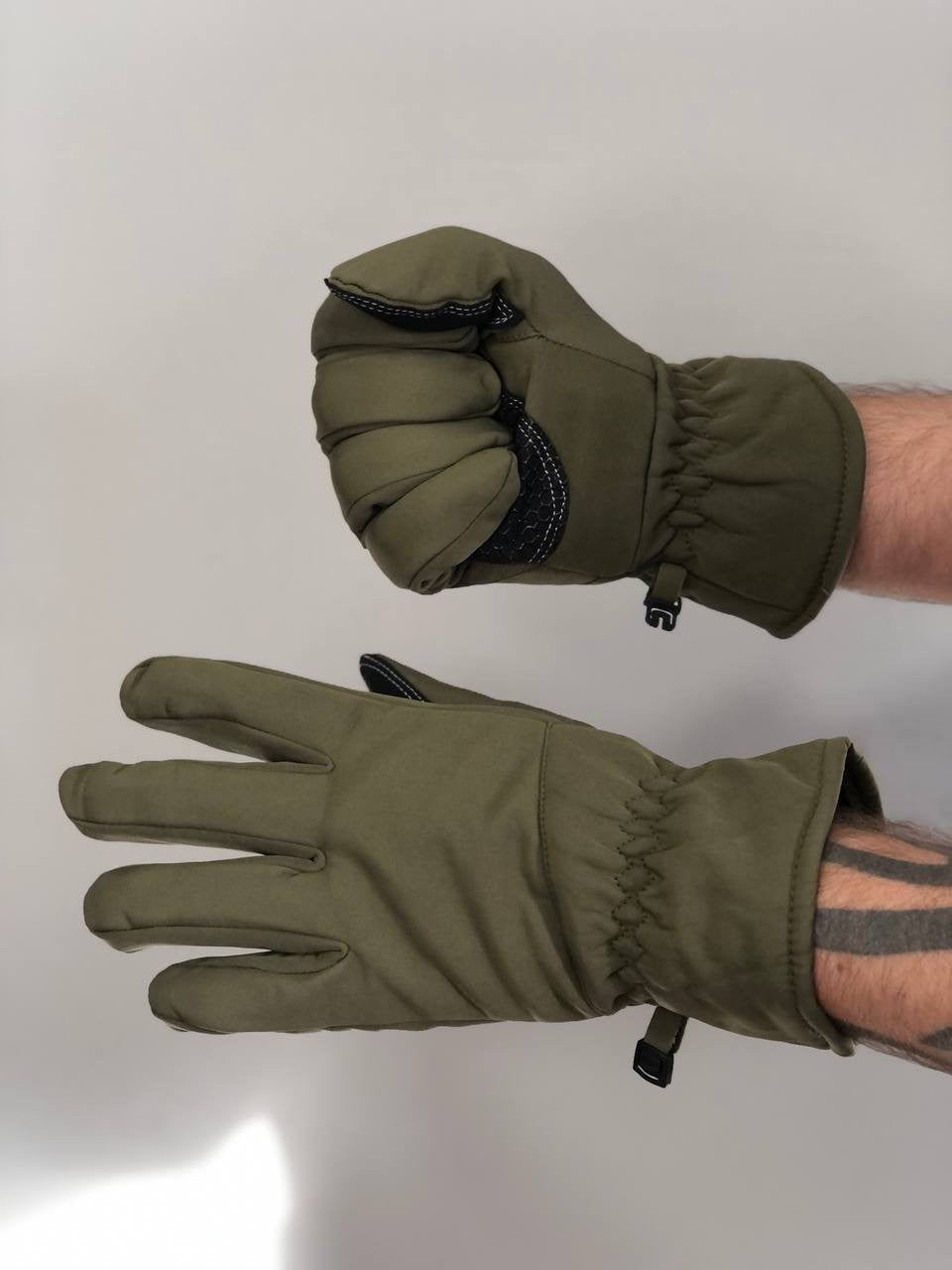 Зимові універсальні рукавички Soft Shell, олива