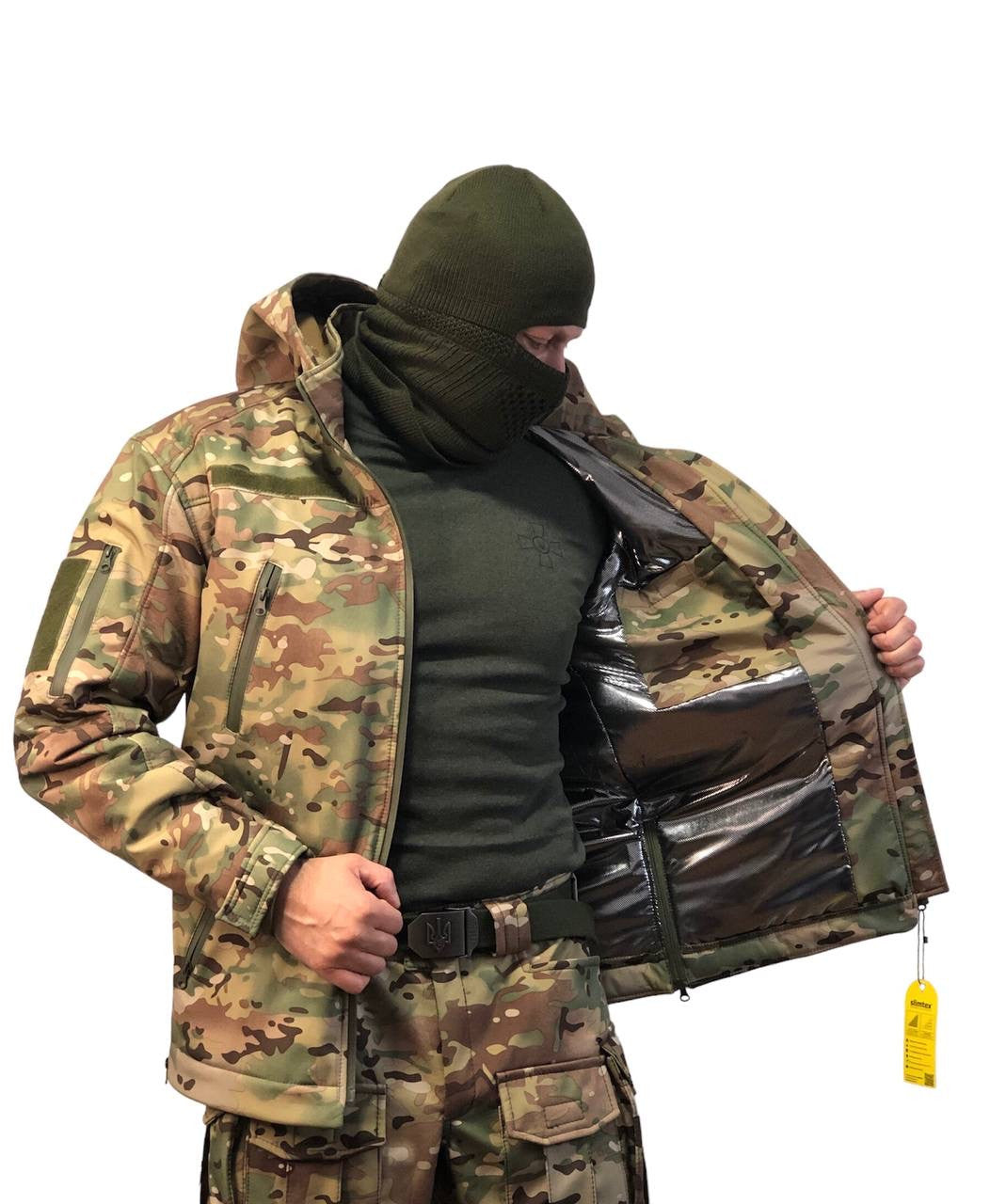 Куртка зимова тактична UKR-TEC slimtex \ omni-heat, мультикам