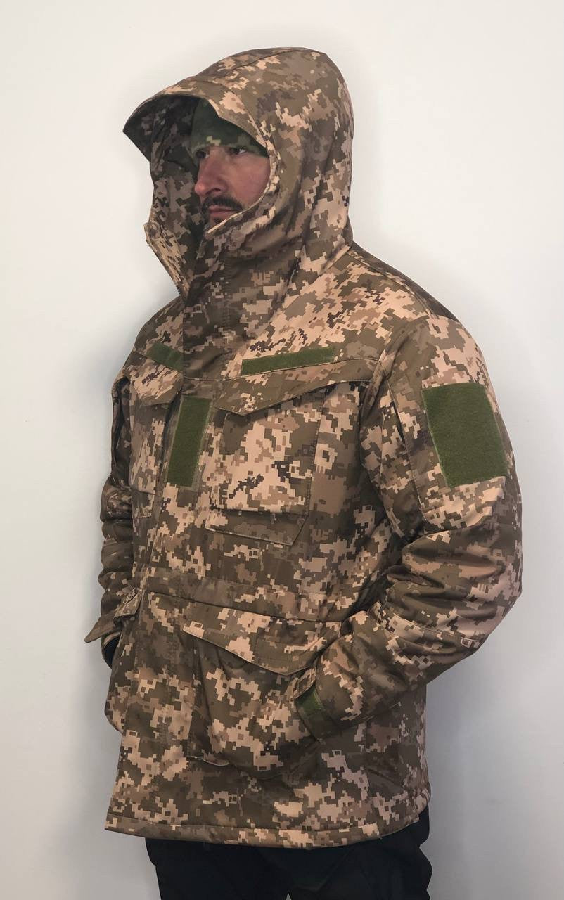 Куртка, парка тактична зимова UKR-TEC slimtex \ omni-heat, піксель