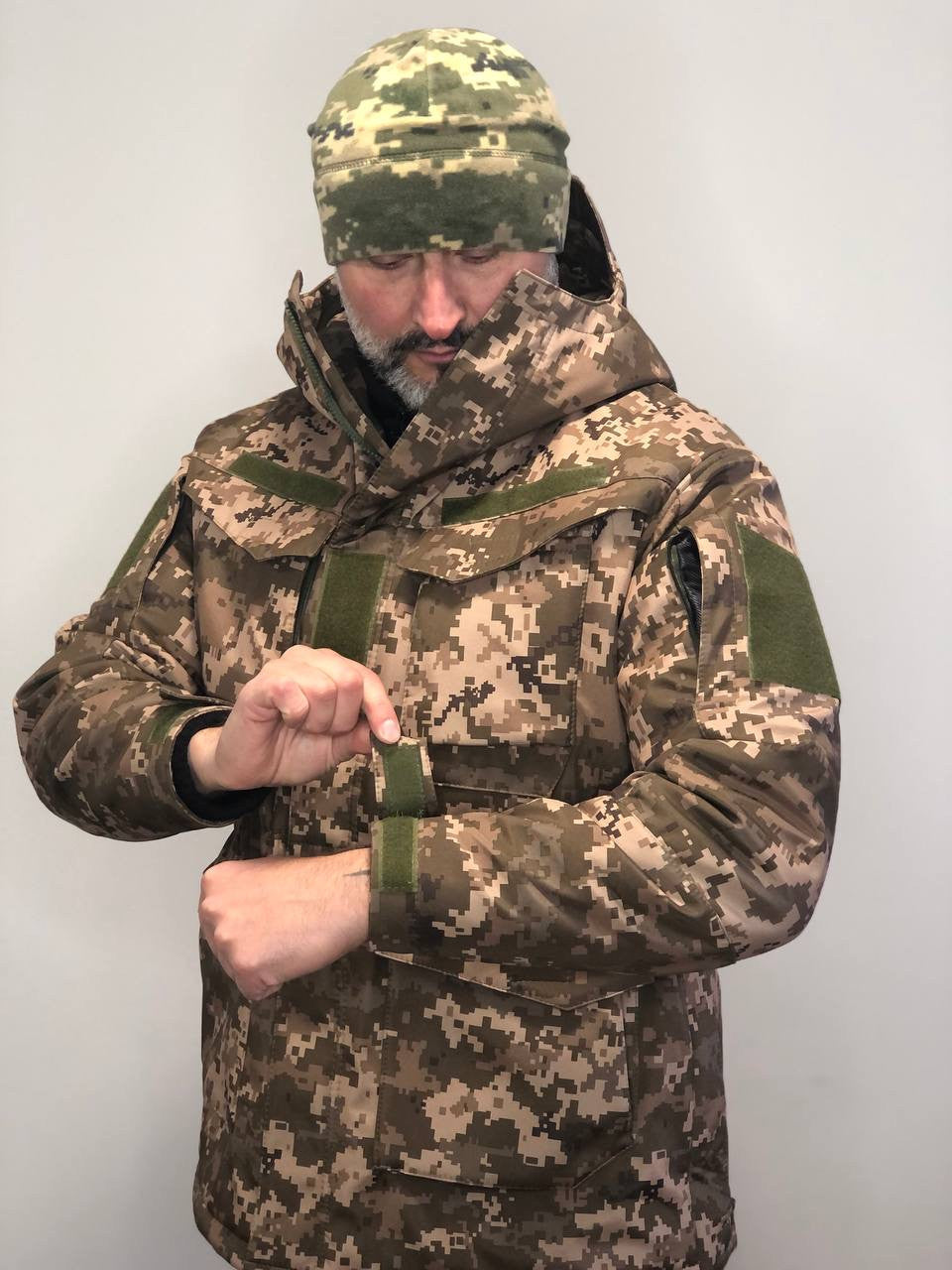 Куртка, парка тактична зимова UKR-TEC slimtex \ omni-heat, піксель
