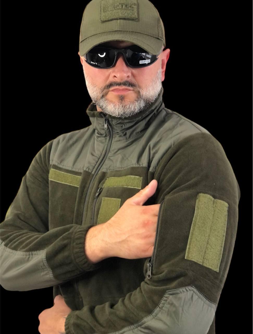 Кофта флісова, олива XL-4XL