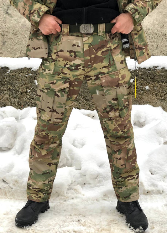 Тактичні зимові штани UKR-TEC Soft Shell Грізлі, мультикам