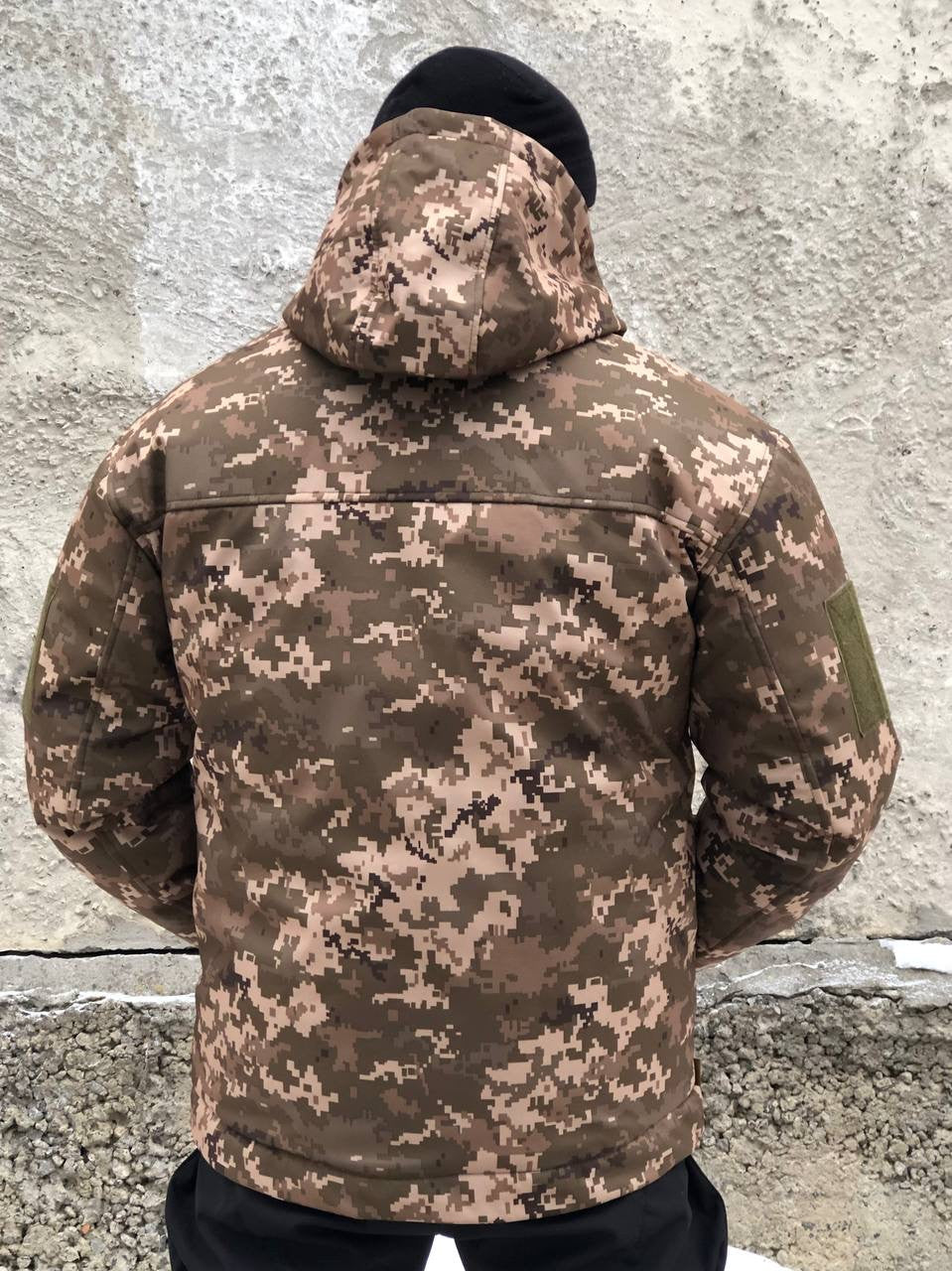 Тактична зимова куртка UKR-TEC Soft Shell, піксель
