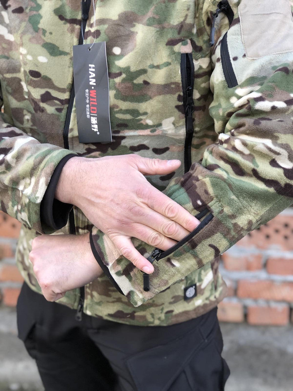 Кофта флісова тактична, фліска Han-Wild, мультикам