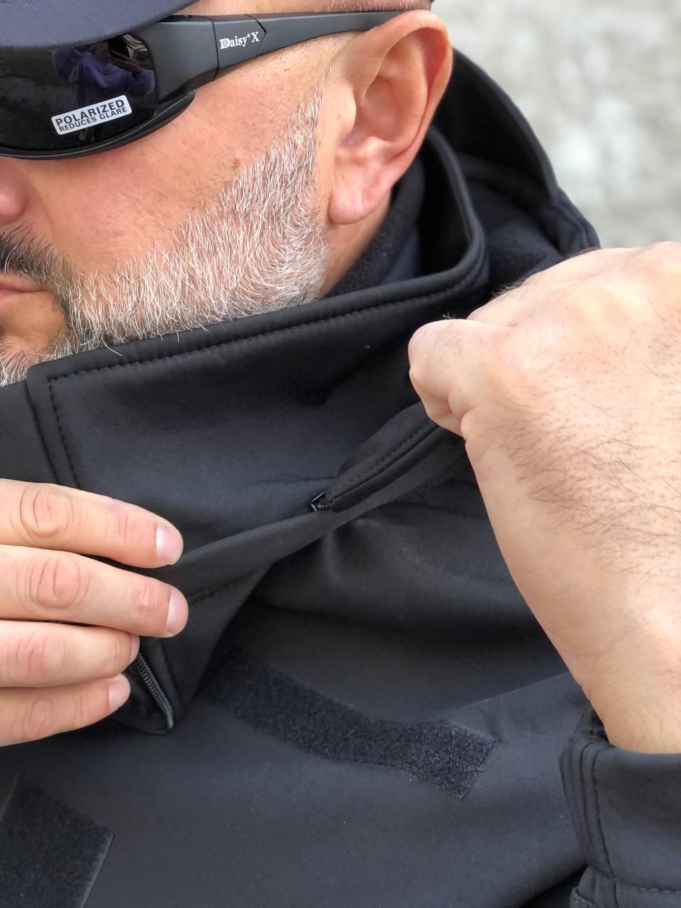 Куртка тактична UKR-TEC soft shell, чорна