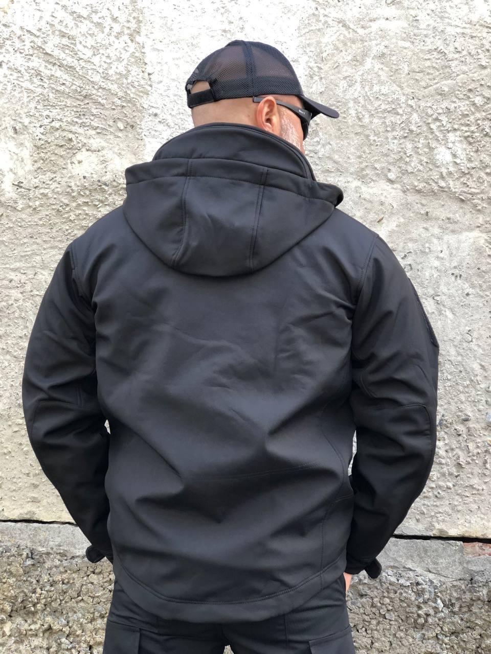 Куртка тактична UKR-TEC soft shell, чорна