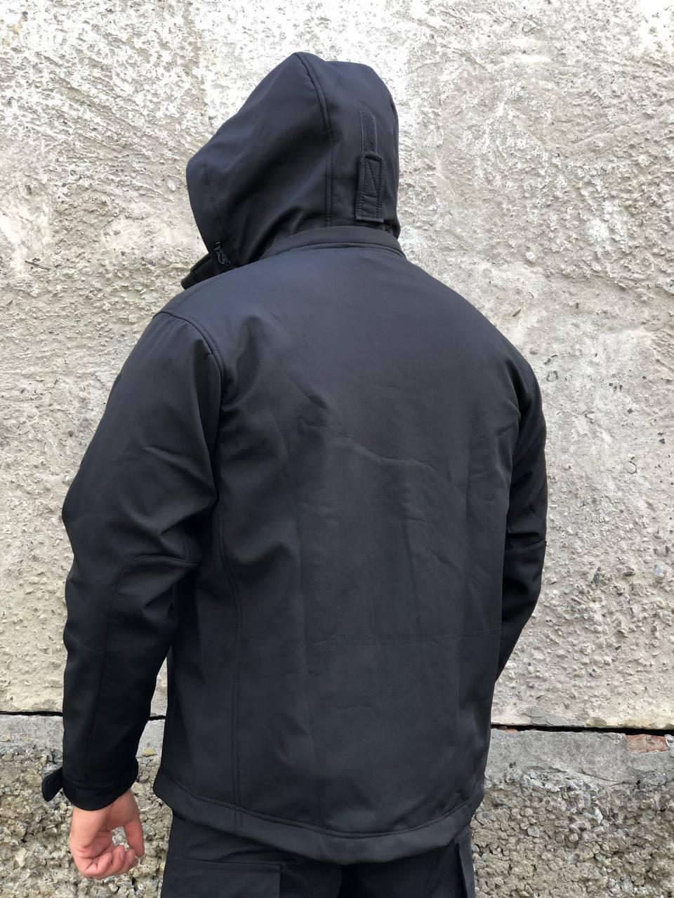 Куртка тактична UKR-TEC soft shell, чорна