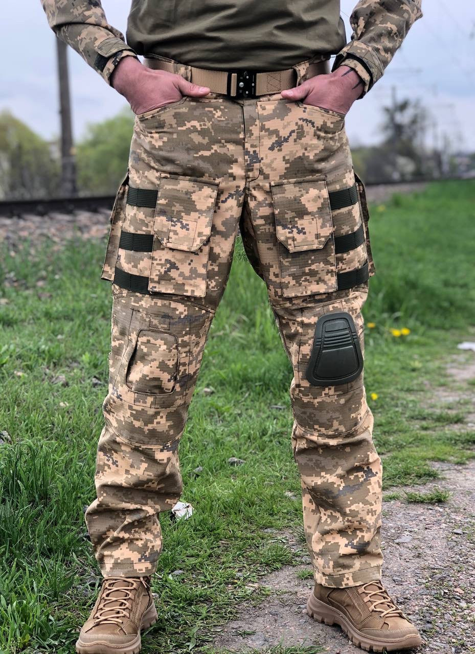 Тактичні штани з системою Molle, піксель