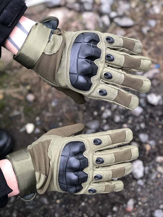 Рукавиці тактичні Combat повнопалі, олива