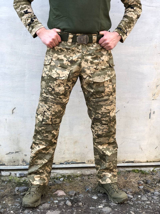 Тактичні штани з еластичними вставками, піксель