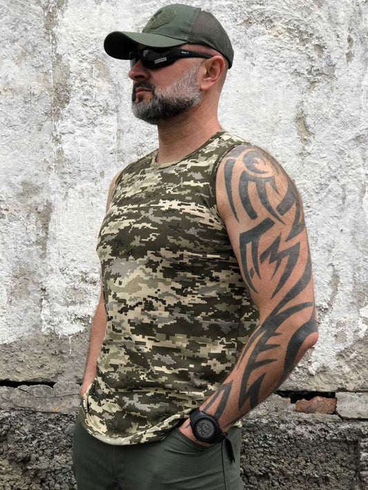 Майка військова бавовна, піксель