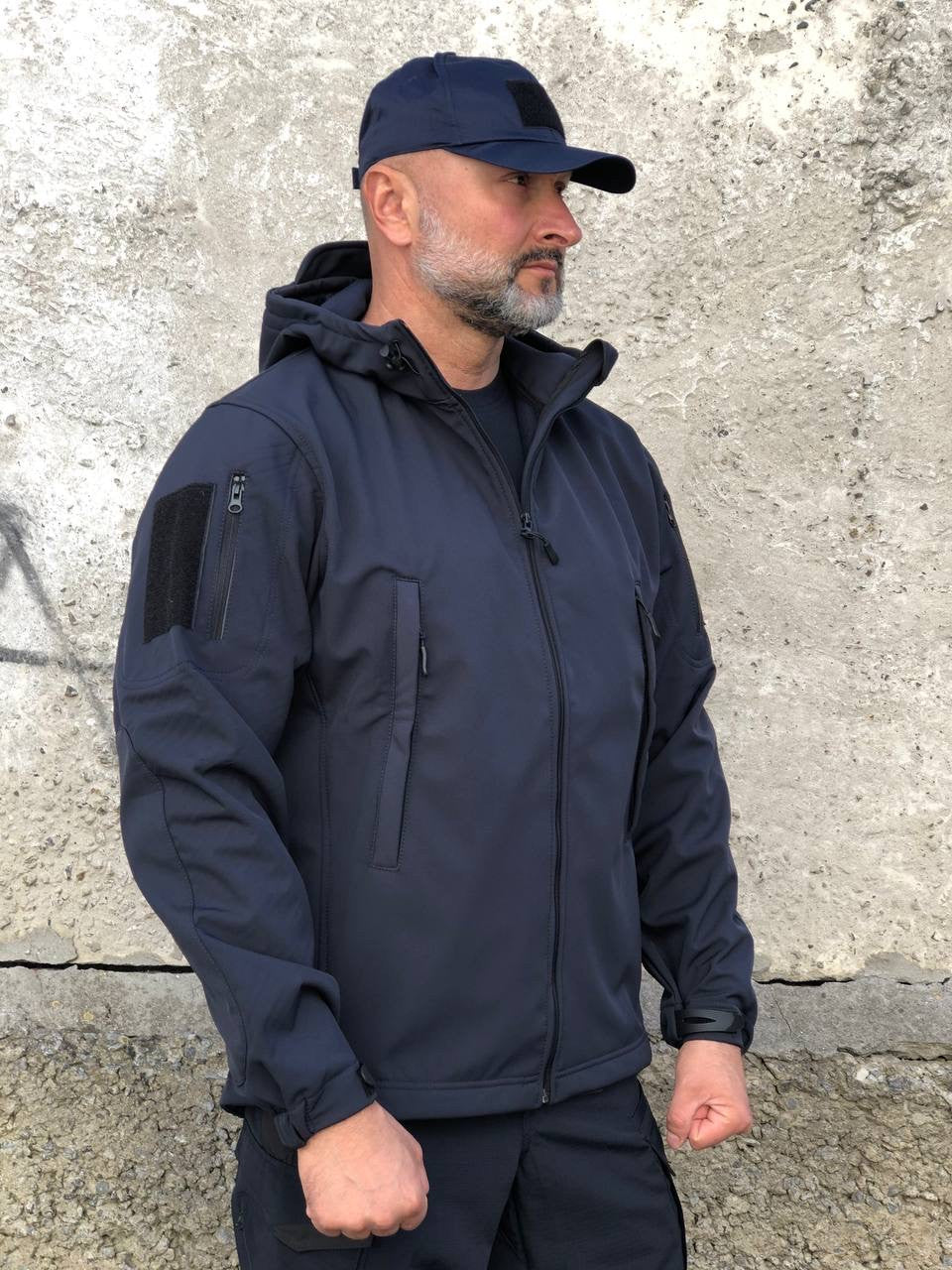 Куртка тактична Soft Shell Ukr-Tec темно-синя, ДСНС