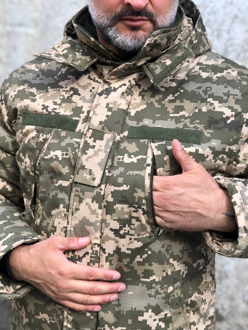 Бушлат зимовий, ріп-стоп піксель 46-66р.