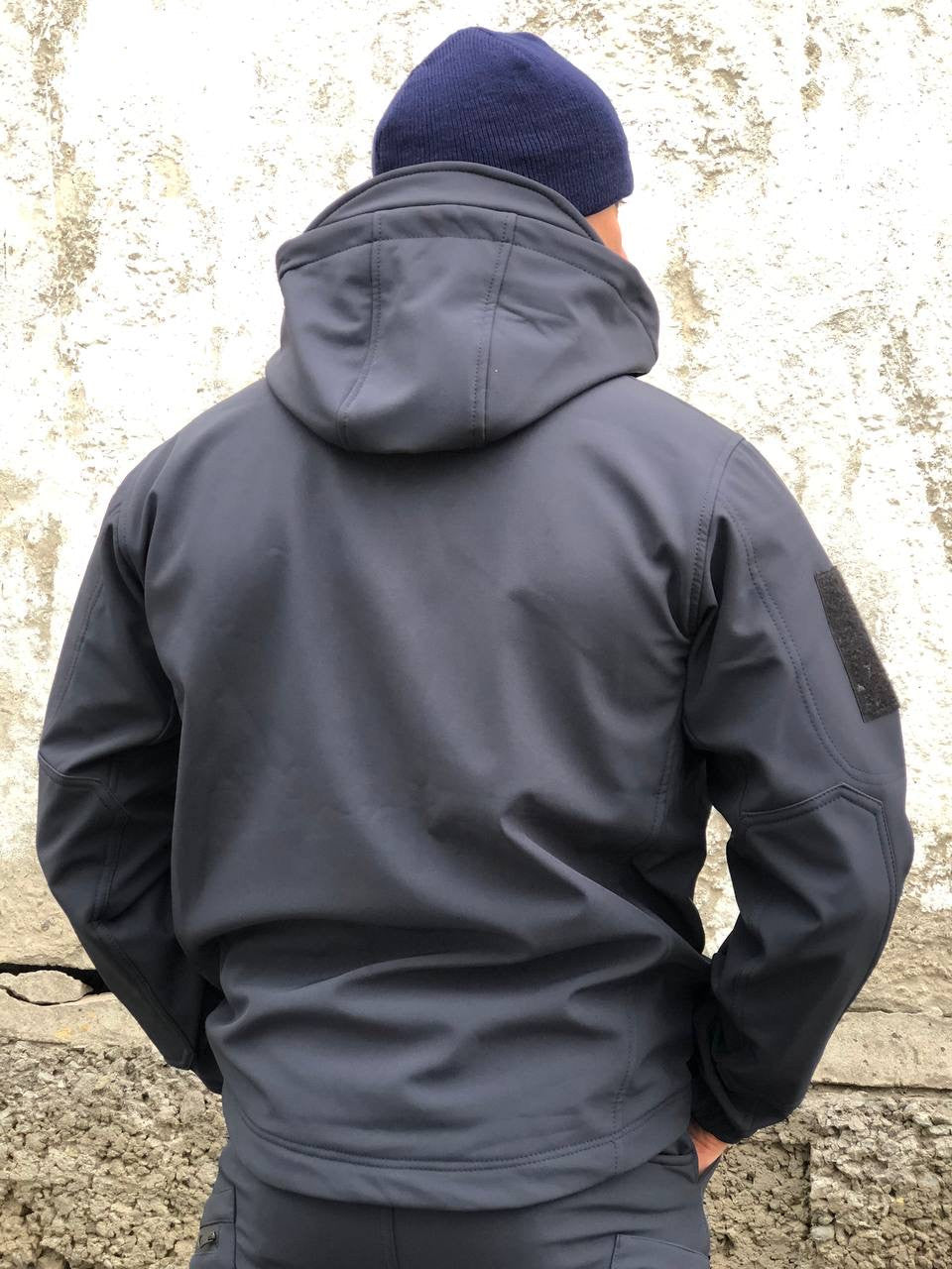 Тактична куртка Soft Shell UKR-TEC ДСНС темно-синя