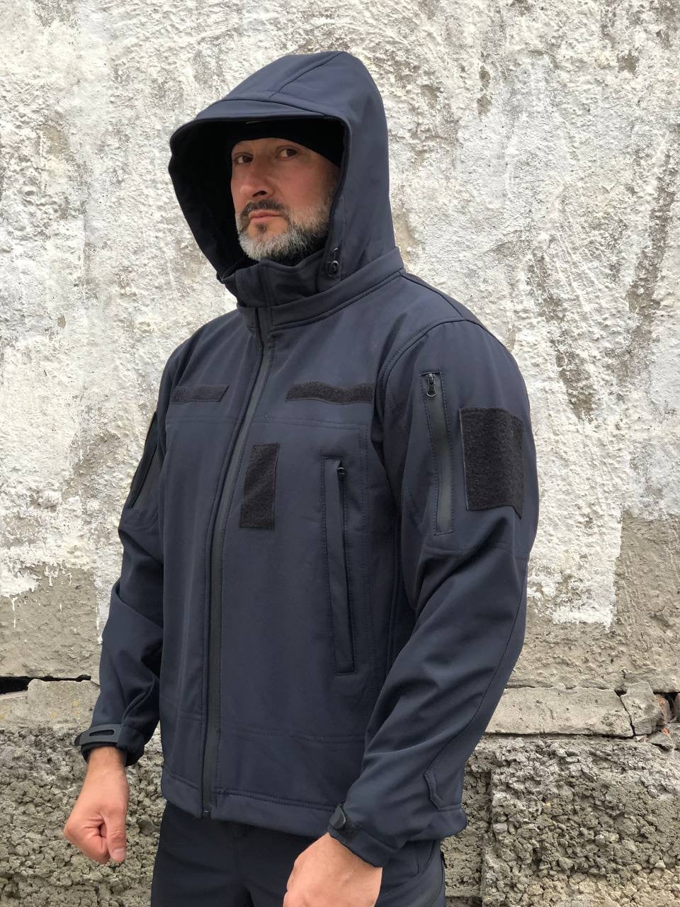 Тактична куртка Soft Shell UKR-TEC ДСНС темно-синя