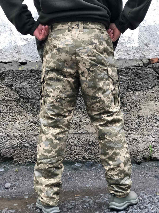 Тактичні зимові штани на підкладці Omni Heat / піксель