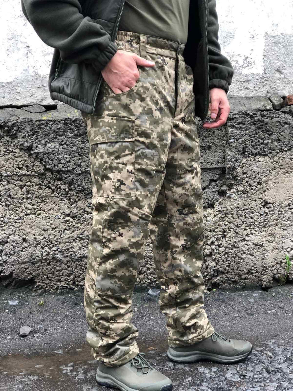 Тактичні зимові штани на підкладці Omni Heat / піксель