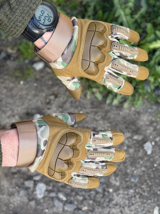 Рукавиці тактичні Protect Armor Caoutch Multicam