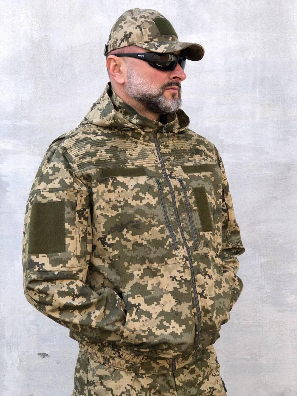 Тактична куртка вітрівка Кайман піксель