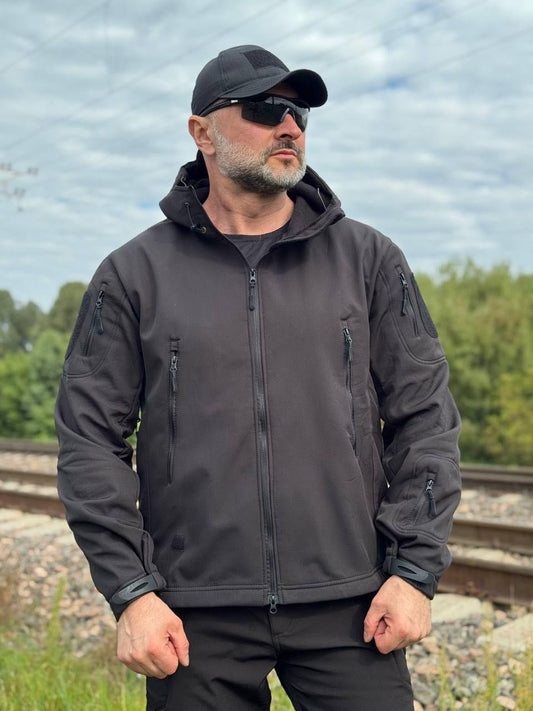 Тактична демісезонна куртка Soft shell \ чорна