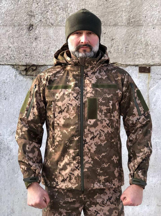 Куртка тактична Soft Shell UA, піксель