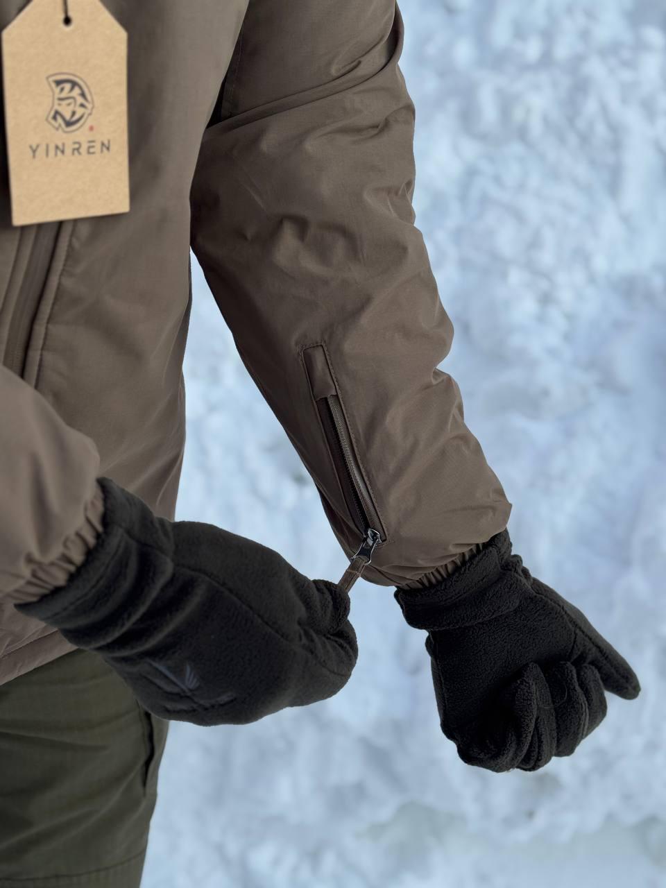 Зимова тактична куртка 2.0 YINREN Scorpion (Gore Windstopper + G-Loft утеплювач) Койот