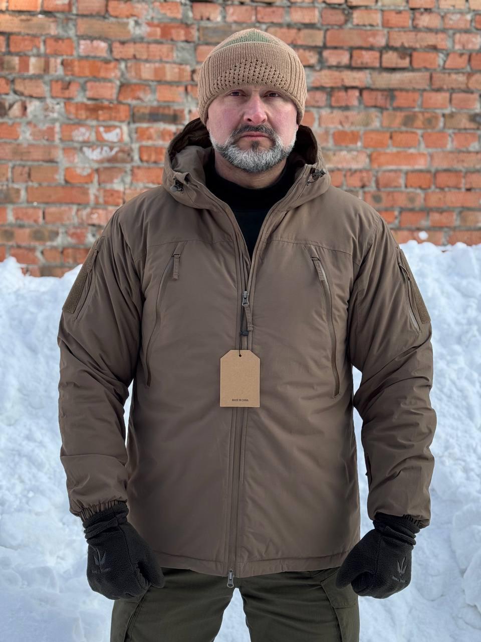 Зимова тактична куртка 2.0 YINREN Scorpion (Gore Windstopper + G-Loft утеплювач) Койот