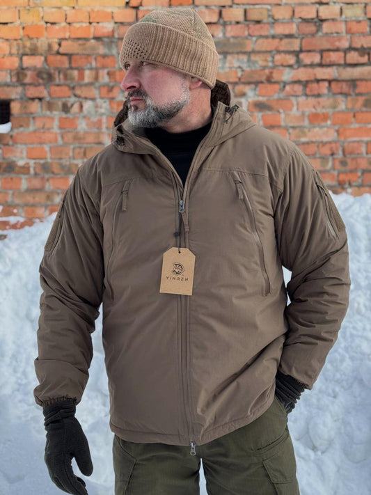 Зимова тактична куртка 2.0 YINREN Scorpion (Gore Windstopper + G-Loft утеплювач) Койот
