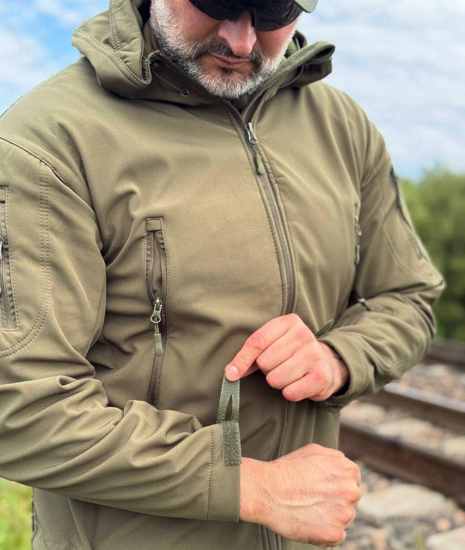 Куртка тактична Han-Wild softshell олива, хаки