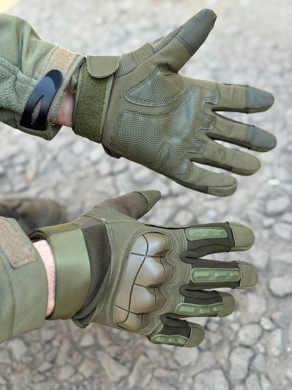 Рукавиці тактичні Protect Armor Caoutch Olive